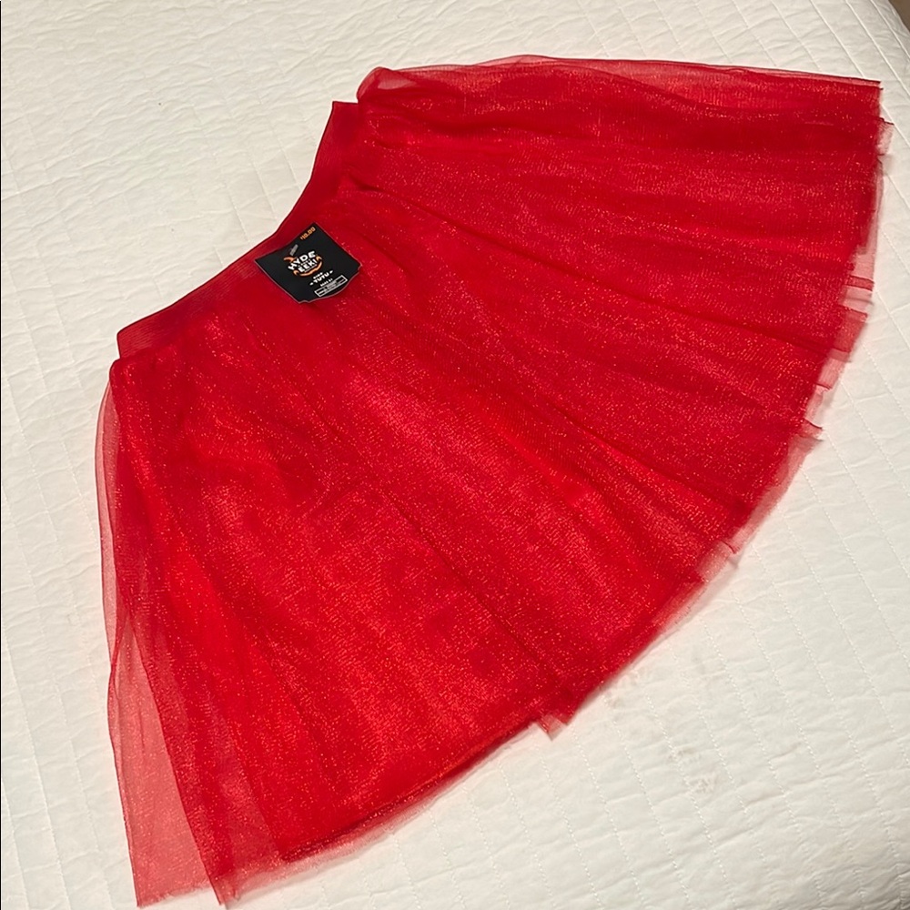 Hyde and Eek Girls Kids Red Tutu Skirt Costume One Size Ages 3+